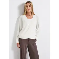 STREET ONE Damen 3226963 Strick-Look Jacke, Off White, 40