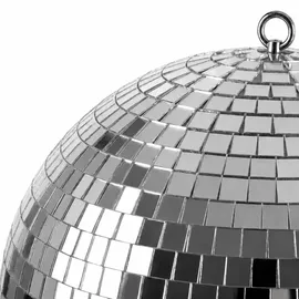 Relaxdays Discokugel 40 cm Schwarz/Silber