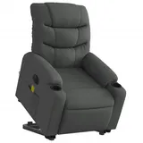 vidaXL Massagesessel mit Aufstehhilfe Dunkelgrau Stoff 93 x 99,5 x 93 cm Grau