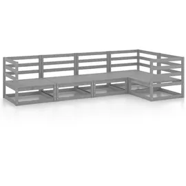 vidaXL Garten-Lounge-Set 5-tlg. grau Kiefer
