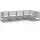 vidaXL Garten-Lounge-Set 5-tlg. grau Kiefer