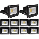 10pcs 20W SMD LED Strahler Fluter,Greenmigo IP65 Flutlicht Leuchtmittel Baustrahler Scheinwerfer Warmweiß Wandstrahler Außenstahler Leuchtmittel ...