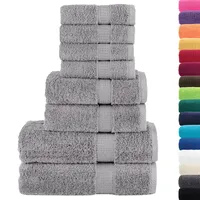 VidaXL 8-tlg. Premium-Handtuch-Set SOLUND Grau 600 g/m2,