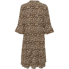 St Tropez EdaSZ Blusenkleid Animal-Print Schwarz M
