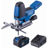 Scheppach Akku-Stichsäge BC-JS254-X 20V Brushless | Hublänge 25,4mm | Hubzahl 1000-3000 min-1 | Schnitttiefe 100mm (Holz), 10mm (Metall), 15mm (Aluminium) | 20V-IXES-Serie | mit 4Ah Akku & Ladegerät