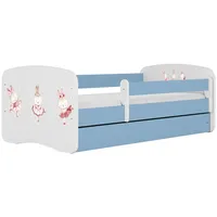 Raumhirsch furniture Kinderbett, Blau, Holzwerkstoff, Holzwerkstoff, 1 Schubladen, 80x160