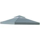 frides Ersatzdach Dachplane Für Pavillon 3x3 Meter, Ersatzdach Pavillon 3x3 Wasserdicht Sonnenschutz Doppeldach Schutzhaube, PCV Gartenpavillon 200g/m2 (Farbe : Dark Gray)