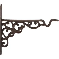 Hanging Busket Haken, aus Gusseisen, handgefertigt, dekoratives Design, 2,3x20,8x18,9cm, S