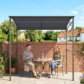 Outsunny Grillpavillon 2,15 x 1,5 m Dunkelgrau