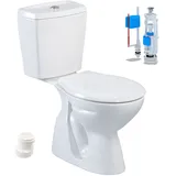 Belvit Stand-WC mit WC-Sitz Weiß