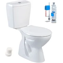 Belvit Stand-WC mit WC-Sitz Weiß