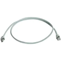 Telegärtner 100008165 RJ45 Patchkabel CAT 5e F/UTP 0.25 m Grau Flammwidrig, mit Knickschutztülle 1 St.