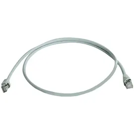 Telegärtner 100008165 RJ45 Patchkabel CAT 5e F/UTP 0.25 m Grau Flammwidrig, mit Knickschutztülle 1 St.