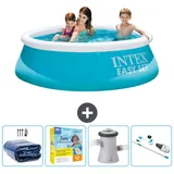 Intex Easy Set Schwimmbecken rund – 183x51 cm – Zubehör CB12 Blau No Size