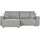 Beliani Ecksofa Stoff 3-Sitzer Grau