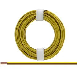 Zwillingslitze isoliert, 2x0,14mm, 5m - Farbe: gelb, braun