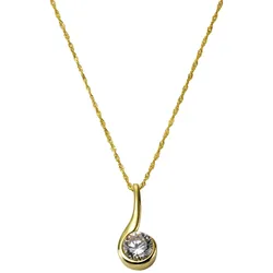 Celesta Gold Halskette 375/- Gelbgold Zirkonia