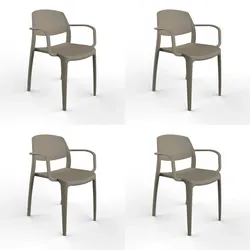 Resol SMART Sessel Indoor, Outdoor Set 4 Schokolade