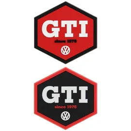 BRISA VW Collection - Volkswagen Kühlschrank-Büro-Pinnwand-Softmagnet im GTI Design im 2er-Set (Sechseck/Rot & Schwarz Front)
