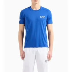 EA7 für Herren. 8NPT22_PJEMZ Tennis Ventus7 T-Shirt blau (XL), Sportlich, Tennis/Padel, Multisport, Polyamid, Kurzarm
