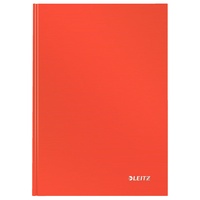 Leitz A5 Notizbuch, 80 Blatt, Hardcover, Karierte Seiten, Solid, Hellrot, 46660020