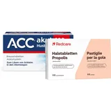 Acc® akut 600mg Hustenlöser + Redcare Halstabletten Propolis 20+60 St Set