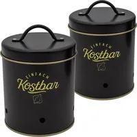 Centi KOSTBAR Vorratsdosen 2er-Set – Metall Ø 11 cm