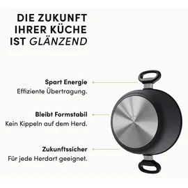hoffmann germany STONIQ Topf-Set 4-tlg. 2 x Kochtopf + 2 x Glasdeckel