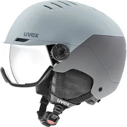 UVEX Wanted Visor Skihelm Glacier/Rhino Matt/Mirror Silver Smoke 54-58 cm M