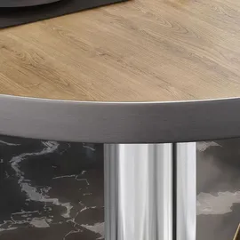 GGM Möbel Bistrotisch Ø 80 x 75 cm Rot/Weiß