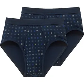 SCHIESSER Essentials Sportslips navy kariert XXL 2er Pack