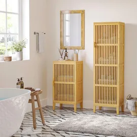 Homcom Bambus Aufbewahrungsschrank 40 x 140 x 30 cm