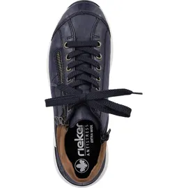 Rieker Sneaker mit weichem Schaftrand, Freizeitschuh, Halbschuh, Schnürschuh blau 37