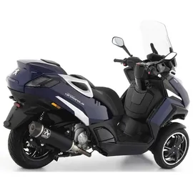 ARROW Homologierter Schalldämpfer Aluminium mit Carbon-Endkappe Schwarz für Peugeot Metropolis 400 17-21