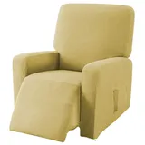 Ebeta Jacquard Sesselbezug Stretchhusse Relaxsessel Gelb