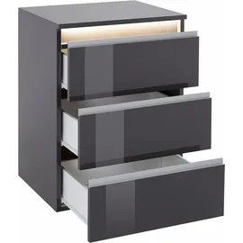INOSIGN Kommode "Mailand", grau (anthrazit hochglanz), B:50cm H:66cm T:40cm, Sideboards, Kommode, Höhe 66 cm