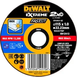 DEWALT Extreme Trennscheibe Edelstahl flach 115x1mm
