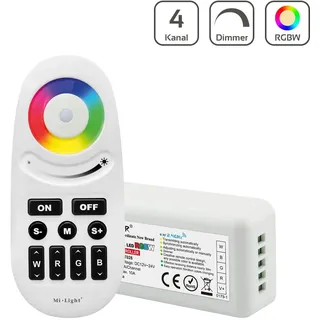 MiBoxer Set Controller und Fernbedienung RGBW | WiFi ready | Dimmen Schalten Far...