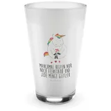 Mr. & Mrs. Panda Glas Einhorn Traurig - Transparent - Geschenk, Blume, Latte Macchiato, Lie, Premium Glas, Herzliche Motive