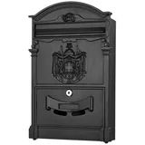 MuCoLa Briefkasten Antik Wandbriefkasten Briefkastenanlage Mailbox Letterbox Schwarz