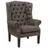 Home Affaire Ohrensessel Bedford Mikrofaser 83 x 113 x 94 cm Grau
