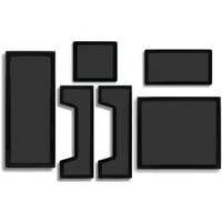 DEMCiflex DF0335, Staubfilter Schwarz HAF XB, 6 Stück(e)