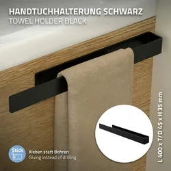 2er Handtuchhalter ohne Bohren Handtuchstange Badetuchhalter Kleben Aluminium
