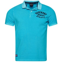 Superdry Herren Poloshirt - Vintage Superstate, Kurzarm, Knopfleiste, Baumwolle Türkis M
