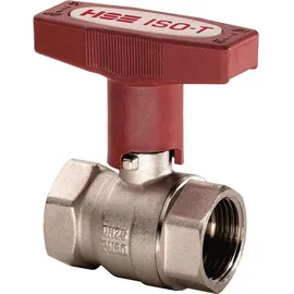 Premium Heizungs-Kugelhahn 1" Messing vernickelt