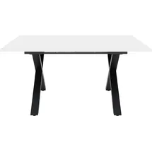 Mäusbacher Esstisch 160/210 x 75 cm Glas Weiß/Schwarz