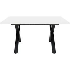 Mäusbacher Esstisch 160/210 x 75 cm Glas Weiß/Schwarz