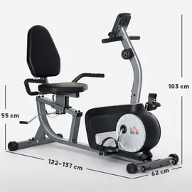 Homcom Heimtrainer Fitnessrad schwarz/silber