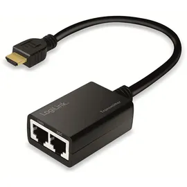 Logilink HDMI Extender Set über LAN), Pigtail 30 m schwarz