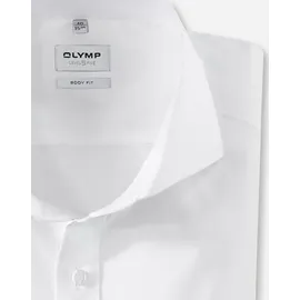 Olymp Businesshemd OLYMP Level Five body fit, Herren, Gr. 42, N-Gr, weiß, 97% Baumwolle, 3% Elastolefin, Hemden